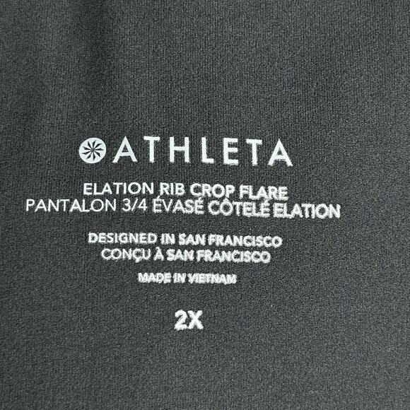 Athleta Elation Rib Crop Flare Pants size 2X Black - Picture 6 of 12